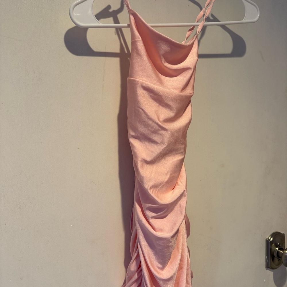 Pink Ruched Dress - Picture 2 of 3